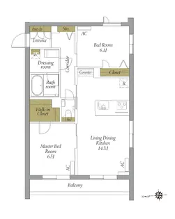 PINE STIGE自由が丘【2階】の間取り