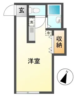 1Rの間取り画像