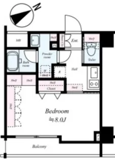 ブライズ清澄白河【2階】の間取り