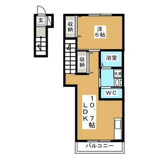 1LDKの間取り画像