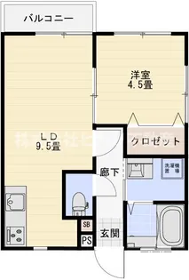 【角部屋】Bijou Noir【1階】の間取り