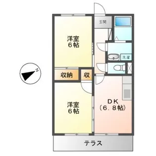 メゾンピュアコート B棟【1階】の間取り