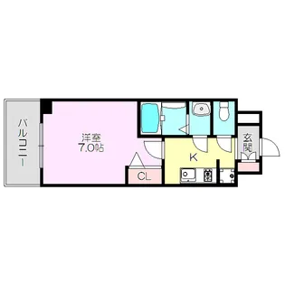 1Kの間取り画像
