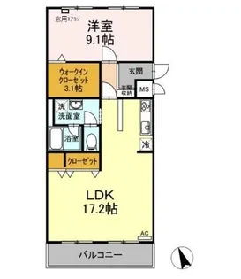 エクセレンス上野【2階】の間取り