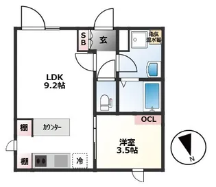 CASA FIORE 日暮里【5階】の間取り