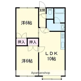 メモリアルコスモ【2階】の間取り