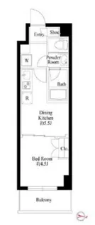 ハーモニーレジデンス高田馬場【1階】の間取り