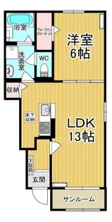 カーサアリエッタ【1階】の間取り