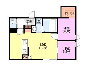 SOLANA O.K.A【2階】の間取り