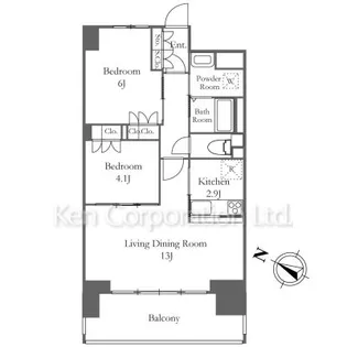 リーラ横浜川和町【4階】の間取り