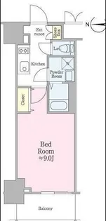 クロスレジデンス飯田橋【7階】の間取り