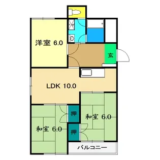 コーポL【2階】の間取り