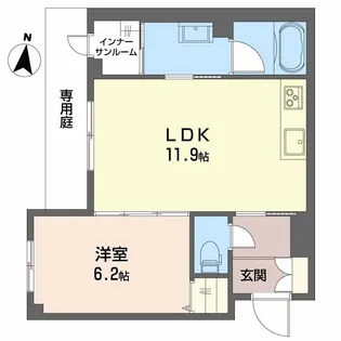 シェール・クール【1階】の間取り