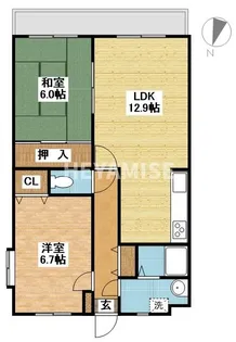 リバーサイド東長崎【3階】の間取り