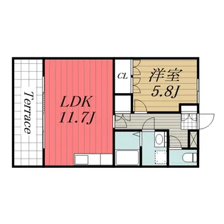 千葉県市原市ちはら台東4【アパート】の間取り