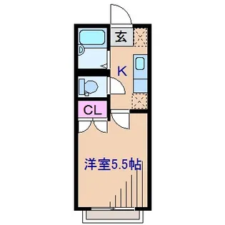 神奈川県横浜市港北区篠原北1【アパート】の間取り