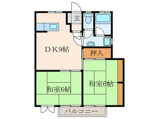 ファミール野間【1階】の間取り