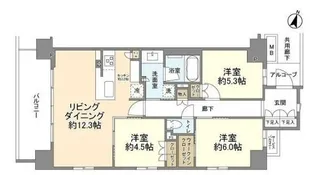 ドレッセ南馬込ブルームレジデンス【7階】の間取り