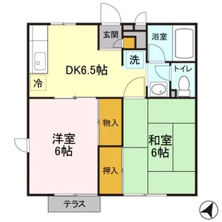 尾山台ハイツ I【1階】の間取り