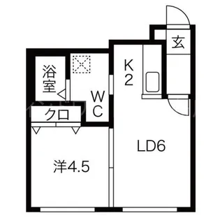 ブランノワールNord【2階】の間取り