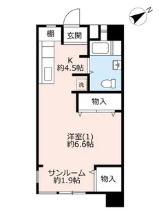 UR磯子三丁目【11階】の間取り