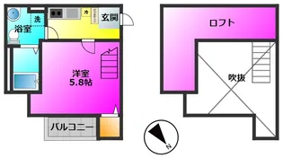 Scarlet高宮【1階】の間取り