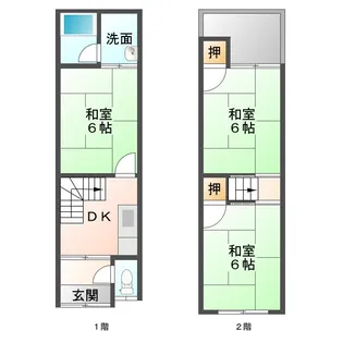 京都府京都市山科区勧修寺西金ケ崎【一戸建】の間取り