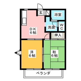 コーポニュームーン【1階】の間取り