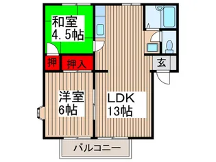 ベルシオン緑丘【2階】の間取り