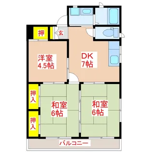 第二コーポ大八【2階】の間取り