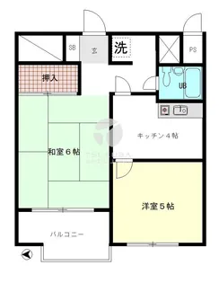 サリシャン市川【5階】の間取り