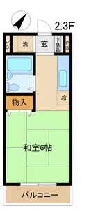 エステートピア夕雨【2階】の間取り