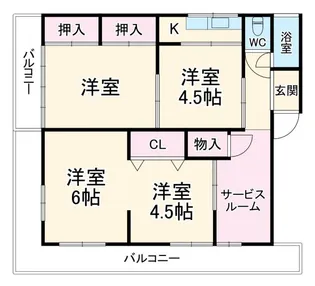 Jシーダ【3階】の間取り