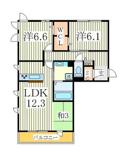 コンフォールコート【2階】の間取り