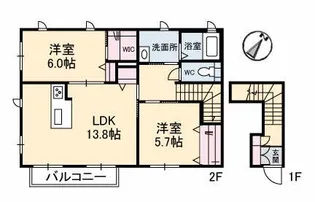 キュプリーノス【2階】の間取り