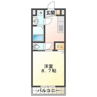 アメニティ江戸橋【1階】の間取り