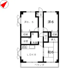 ハートピア2【2階】の間取り