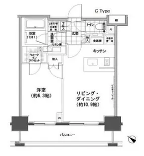 パークハビオ人形町【12階】の間取り