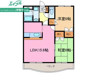 プロミネント伊勢中川II【2階】の間取り
