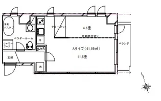 スタジオフラット鶴見中央【3階】の間取り