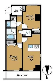 ヴォーガコルテ両国【4階】の間取り