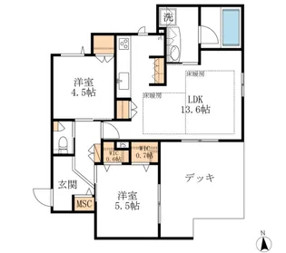 プランドール南流山【1階】の間取り