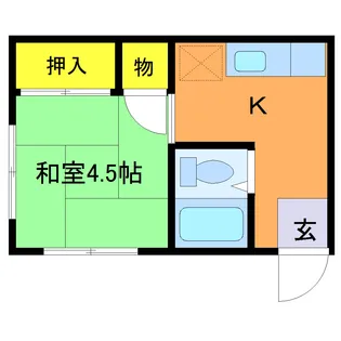 武市アパート【2階】の間取り