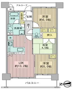 プレサンスロジェ京都二条【2階】の間取り