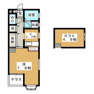 オレンジハイツ【1階】の間取り
