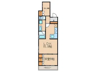 リーガル京都烏丸東【4階】の間取り