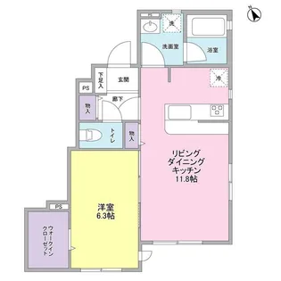 オクタプル等々力【1階】の間取り