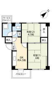 UR総持寺【2階】の間取り