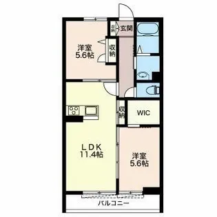 スペリアージュ II【2階】の間取り