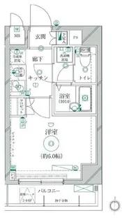リクレイシア菊川【3階】の間取り